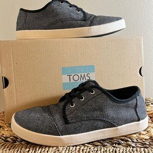 TOMS BLACK TWILL CHAMBRAY